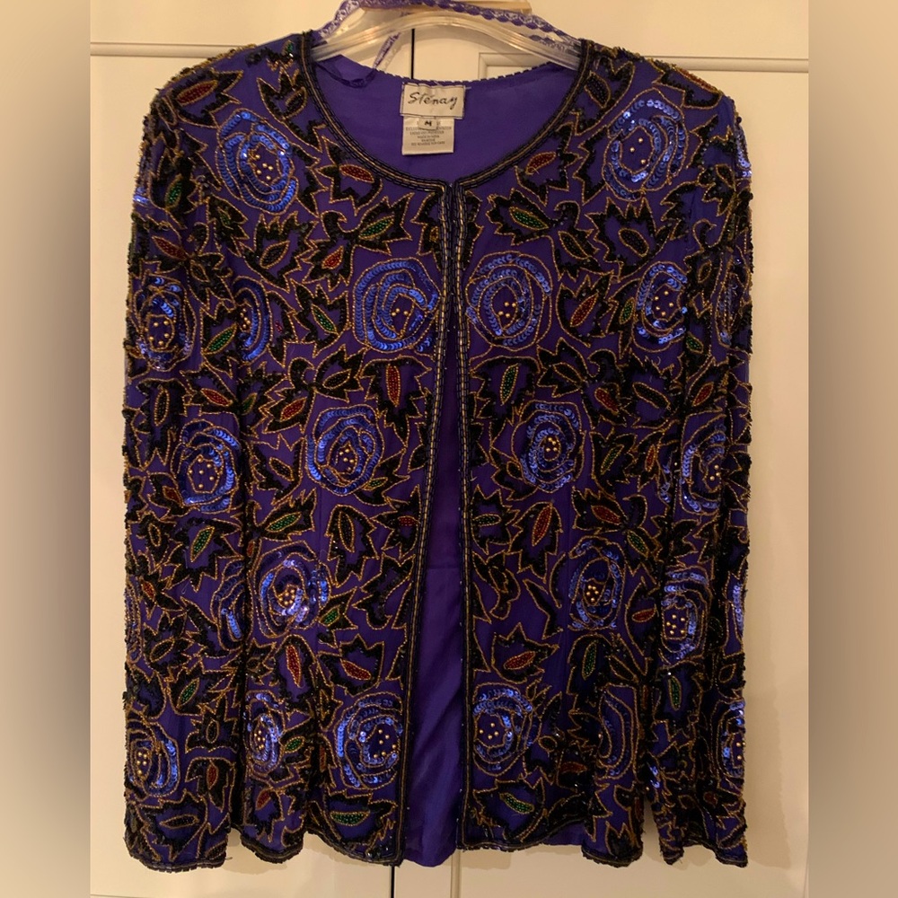 Vintage Beaded and Sequin Evening Jacket